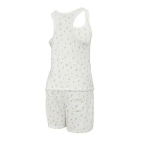 Combishort en tricot Concepts Sport crème Texas Rangers Gardner Hacci pour femmes