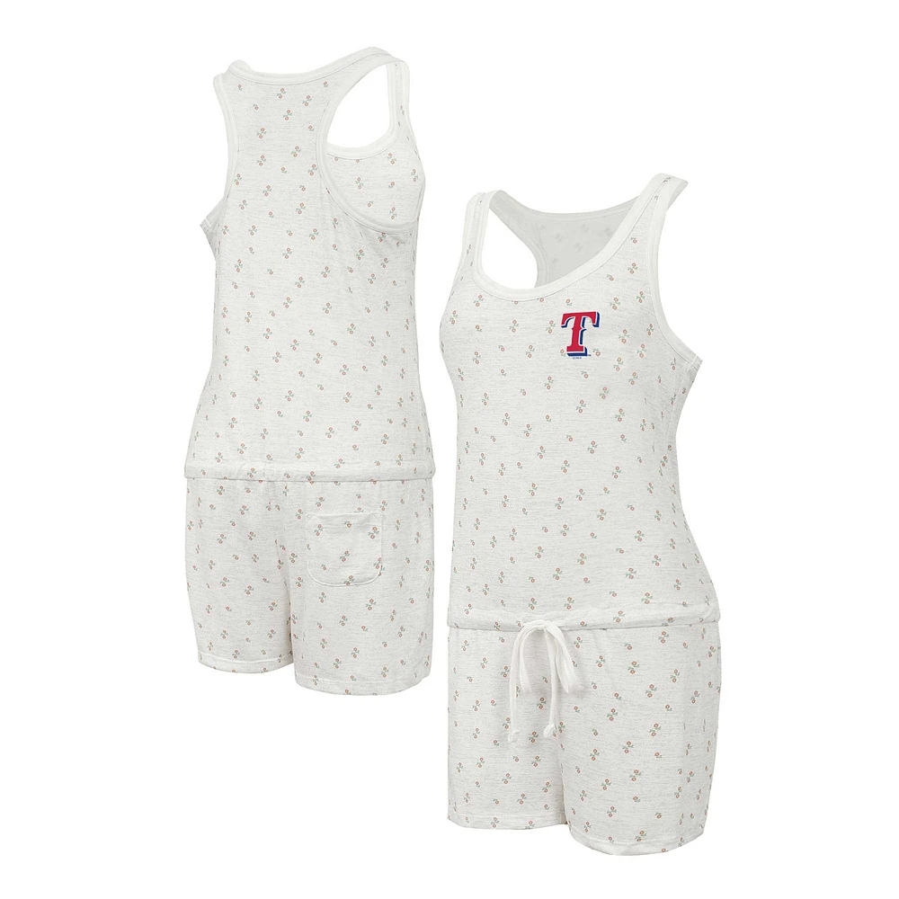 Combishort en tricot Concepts Sport crème Texas Rangers Gardner Hacci pour femmes