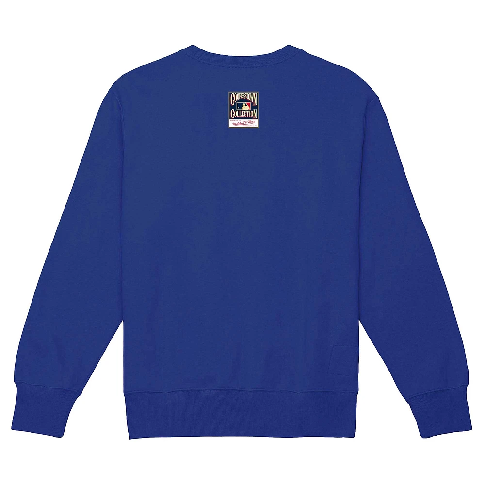 Women's Mitchell & Ness Royal Texas Rangers Cooperstown Collection Logo Pullover Sweatshirt
