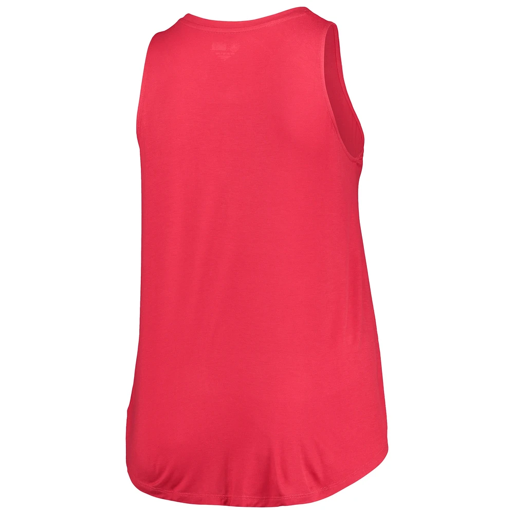 Women's New Era Red Texas Rangers Plus Team Tank Top
