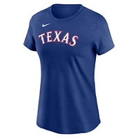 Women's Nike Jacob deGrom Royal Texas Rangers 2023 Name & Number T-Shirt