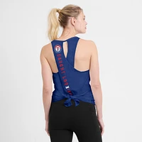 Women's Nike Royal Texas Rangers Crisscross Performance Tank Top