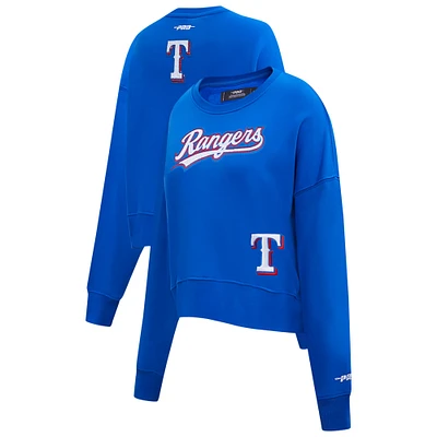Sweat-shirt ras du cou pour femme Pro Standard Royal Texas Rangers Game Day Classics
