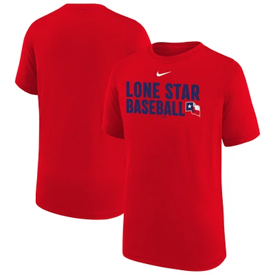 T-shirt Nike rouge Texas Rangers Local Legend pour jeunes