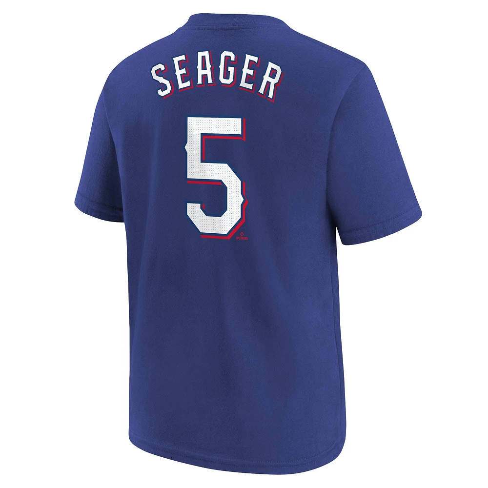 Youth Nike Corey Seager Royal Texas Rangers Home Player Name & Number T-Shirt