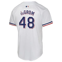 Maillot de joueur match à domicile Nike Jacob deGrom pour jeunes des Texas Rangers, blanc