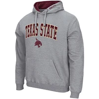 Colosseum Heathered Grey Texas State Bobcats Arch and Logo Pull à capuche pour homme