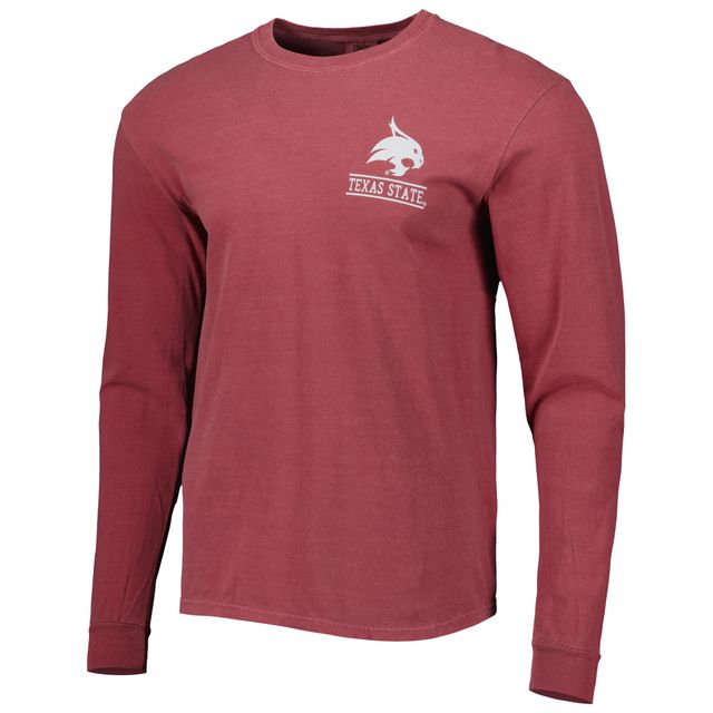 T-shirt à manches longues marron Texas State Bobcats Circle Campus Scene pour homme