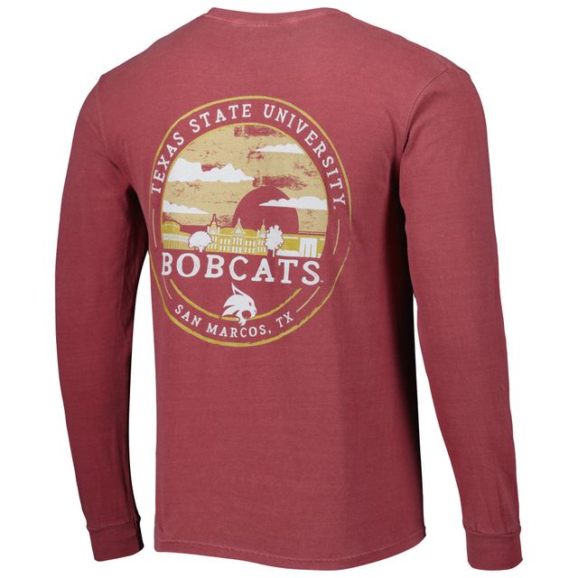 T-shirt à manches longues marron Texas State Bobcats Circle Campus Scene pour homme