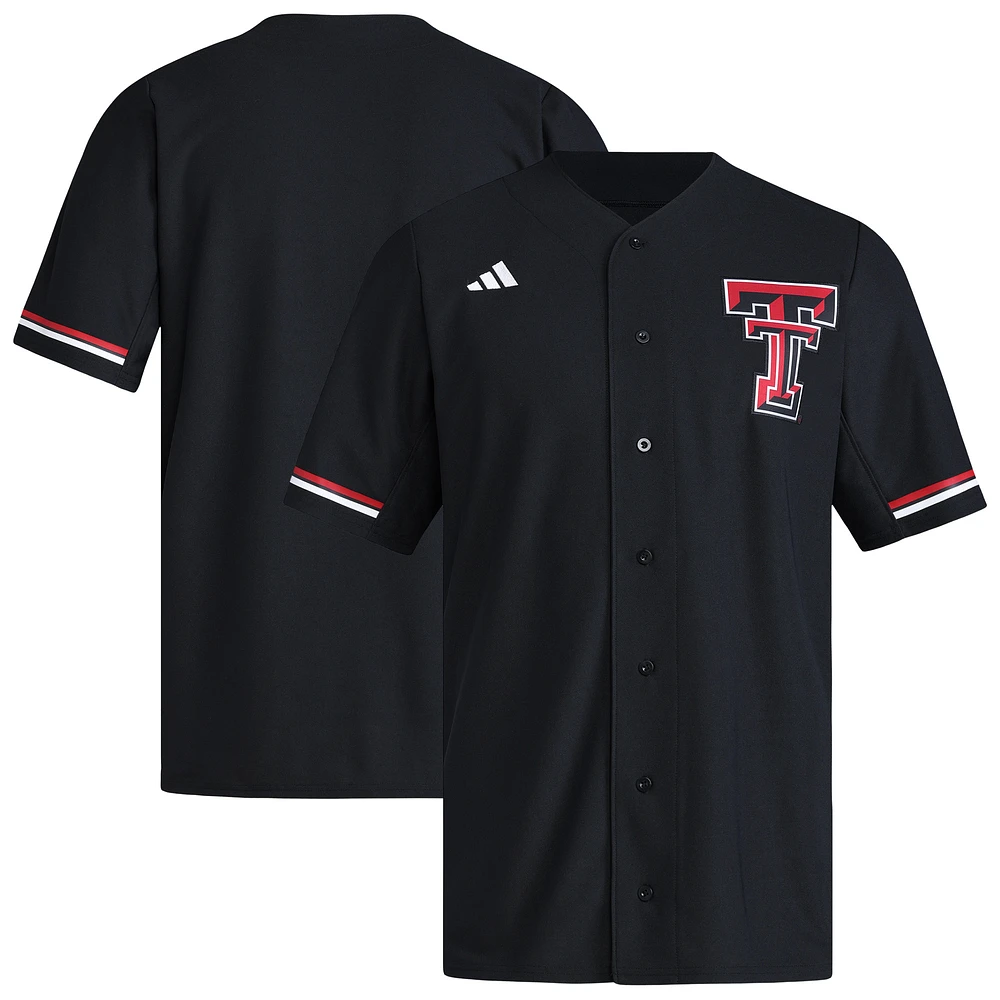Men's adidas  Black Texas Tech Red Raiders Replica Baseball Jersey