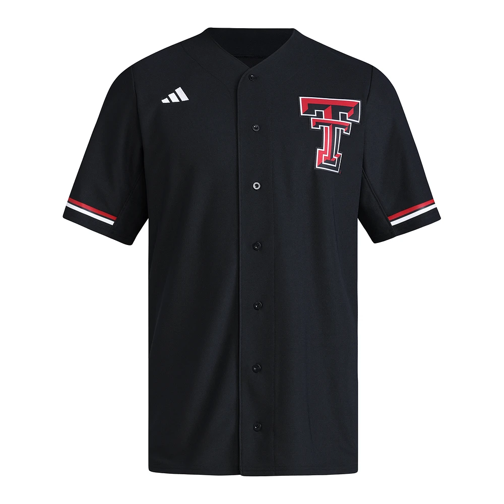 Men's adidas  Black Texas Tech Red Raiders Replica Baseball Jersey