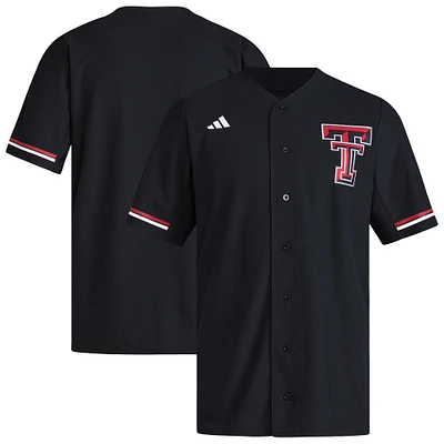 Men's adidas  Black Texas Tech Red Raiders Replica Baseball Jersey