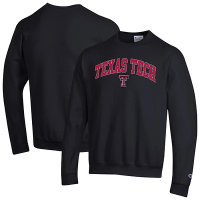 Men's Champion  Black Texas Tech Red Raiders Arch Over Logo Pullover Sweatshirt