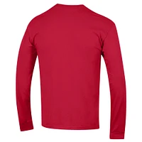 Men's Champion  Red Texas Tech Raiders Arch Over Logo Long Sleeve T-Shirt