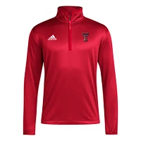 Men's adidas Red Texas Tech Raiders 2024 Coaches Sidelines AEROREADY Quarter-Zip Jacket