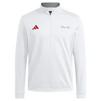 Men's adidas White Texas Tech Red Raiders Elevated Quarter-Zip Jacket