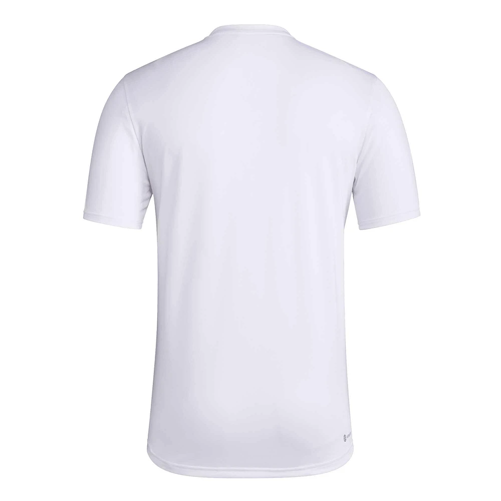 Men's adidas White Texas Tech Red Raiders Tape AEROREADY T-Shirt