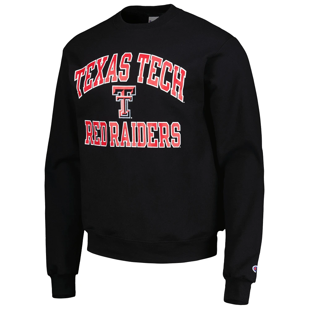 Men's Champion Black Texas Tech Red Raiders High Motor Pullover Sweatshirt