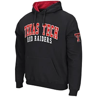 Men's Colosseum Black Texas Tech Red Raiders Double Arch Pullover Hoodie