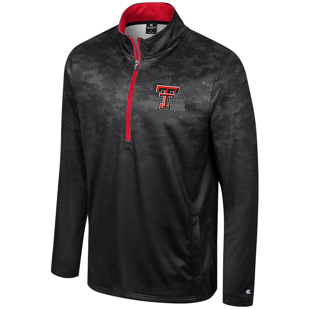 Men's Colosseum  Black Texas Tech Red Raiders The Machine Half-Zip Jacket