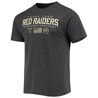 Men's Colosseum Heathered Black Texas Tech Red Raiders OHT Military Appreciation Flag 2.0 T-Shirt