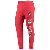 Men's Concepts Sport Red/Heather Charcoal Texas Tech Red Raiders Meter Long Sleeve Hoodie T-Shirt & Jogger Pajama Set