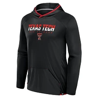 T-shirt à capuche de transition Fanatics noir/rouge Texas Tech Red Raiders pour hommes