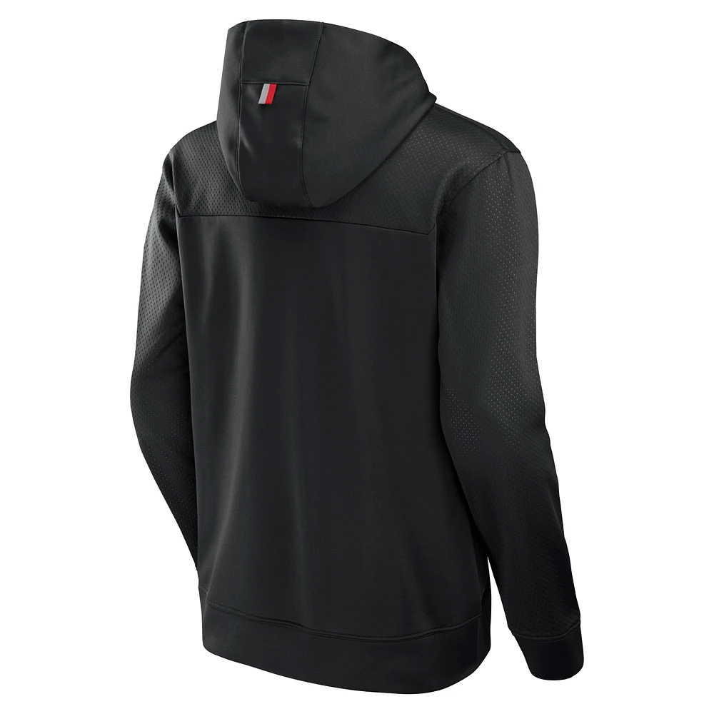 Men's Fanatics  Black Texas Tech Red Raiders Defender Dot Faded Primary Pullover Hoodie