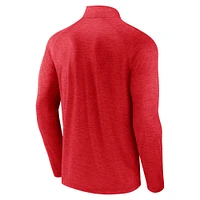 Men's Fanatics  Red Texas Tech Raiders Primary Logo Raglan Quarter-Zip Top