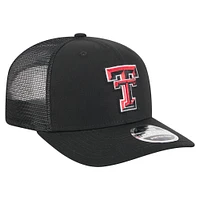 Men's New Era Black Texas Tech Red Raiders Primary 9SEVENTY Trucker Stretch-Snap Hat