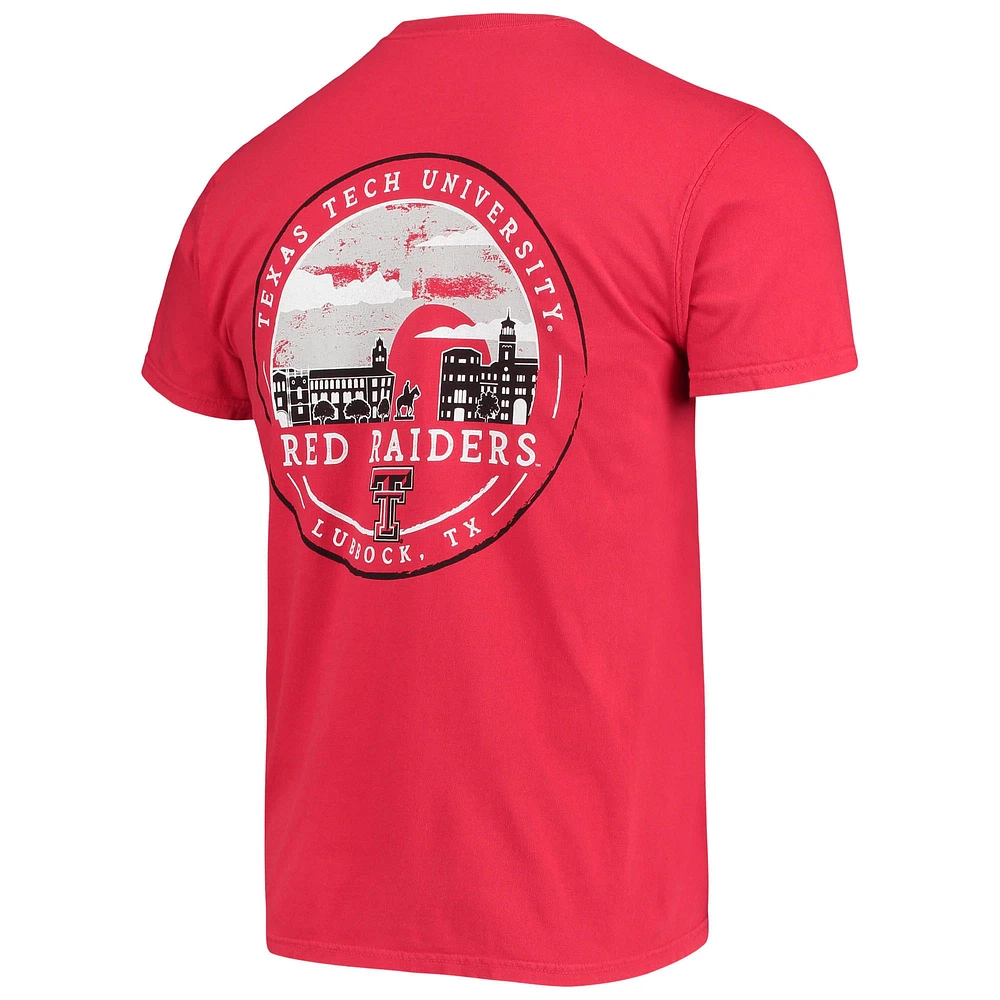 Men's Red Texas Tech Raiders Circle Campus Scene T-Shirt