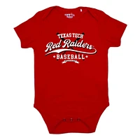 Newborn & Infant Garb Red Texas Tech Raiders Otis Baseball Bodysuit