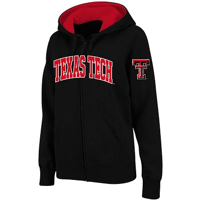 Sweat à capuche entièrement zippé Stadium Athletic pour femme Texas Tech Red Raiders Arched Name