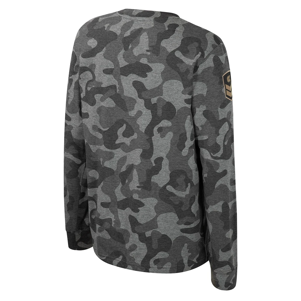 Youth Colosseum Camo Texas Tech Red Raiders OHT Military Appreciation Dark Star Long Sleeve T-Shirt