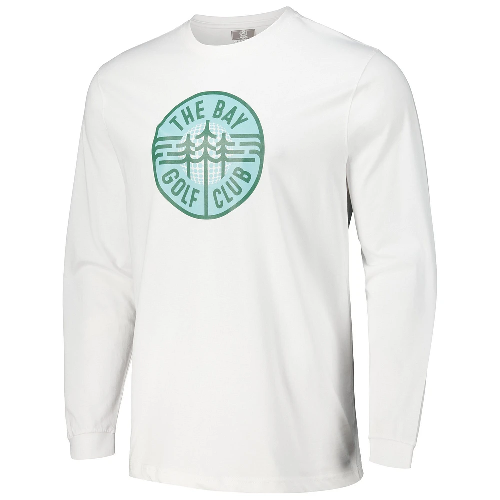 Men's Ahead White The Bay Golf Club Berkley Long Sleeve T-Shirt