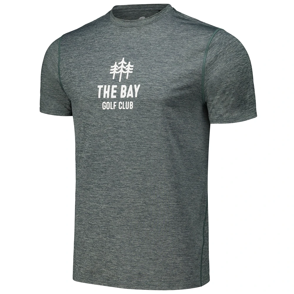 T-shirt Greyson Clothiers Heather Green pour hommes The Bay Golf Club Guide Sport Performance