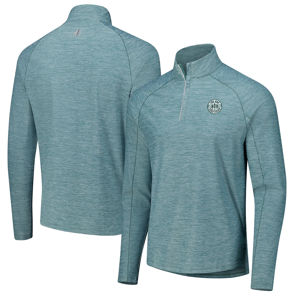 Men's johnnie-O Green The Bay Golf Club Baird Performance Quarter-Zip Top