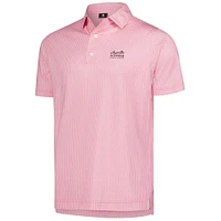 Men's FootJoy  Pink The Charles Schwab Challenge ProDry Houndstooth Geo Lisle Polo