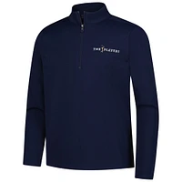 Boy's Youth Under Armour  Navy THE PLAYERS Pique Half-Zip Pullover