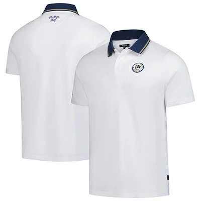 Men's Malbon Golf  White THE PLAYERS Performance Pique Polo