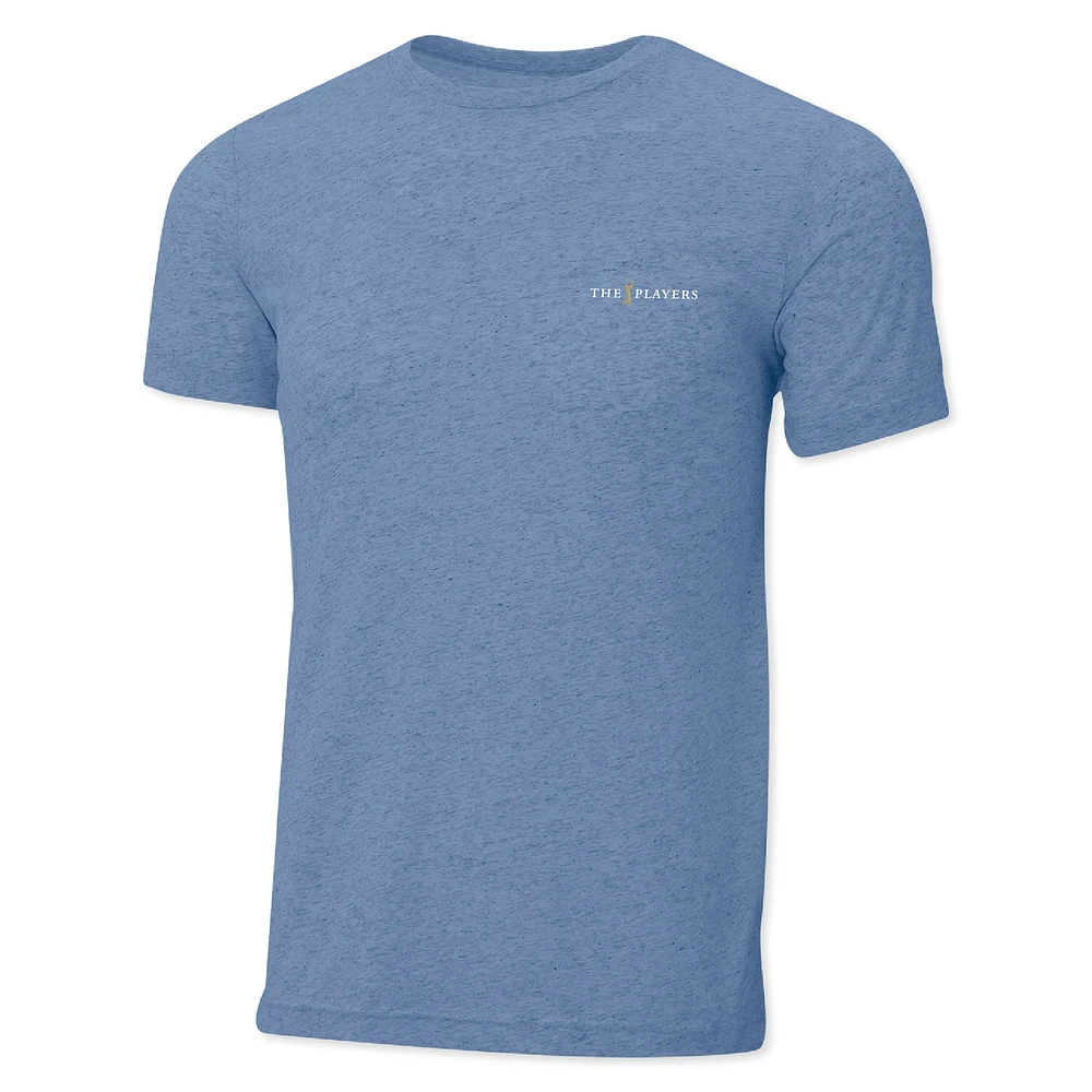 T-shirt classique instantané bleu chiné Ahead pour homme THE PLAYERS Island