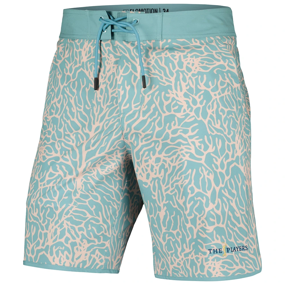 Men's Flomotion Blue THE PLAYERS Coral Reef Board Shorts