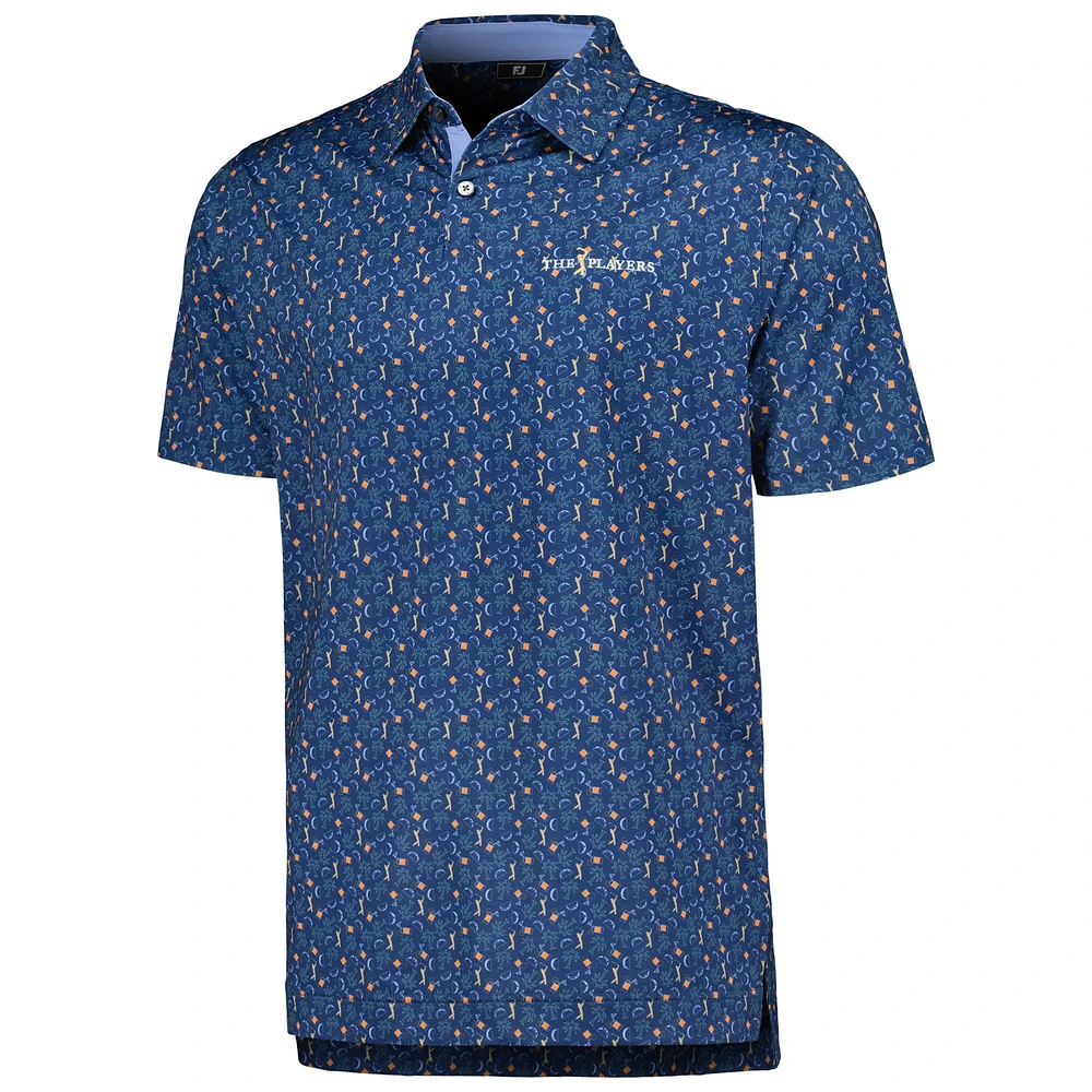Men's FootJoy Navy THE PLAYERS Custom Print Performance Polo