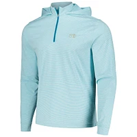 Men's johnnie-O Aqua THE PLAYERS 50th Anniversary Hybrid Quarter-Zip Hoodie