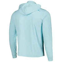 Men's johnnie-O Aqua THE PLAYERS 50th Anniversary Hybrid Quarter-Zip Hoodie