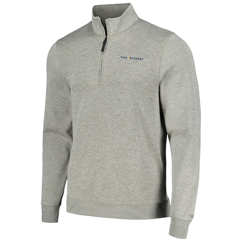 Men's Nike Heather Gray THE PLAYERS Player Performance Half-Zip Top
