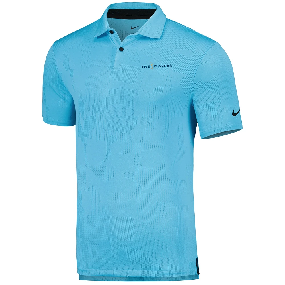 Men's Nike  Light Blue THE PLAYERS Tour Jacquard Performance Polo