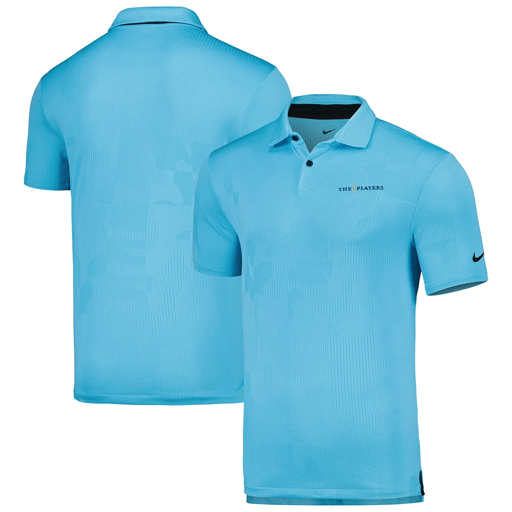 Men's Nike  Light Blue THE PLAYERS Tour Jacquard Performance Polo