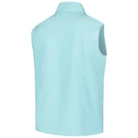 Men's Peter Millar Aqua THE PLAYERS Windward Half-Zip Vest