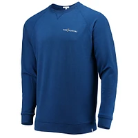 Men's Peter Millar Blue THE PLAYERS Lava Wash Raglan Tri-Blend Pullover Sweatshirt